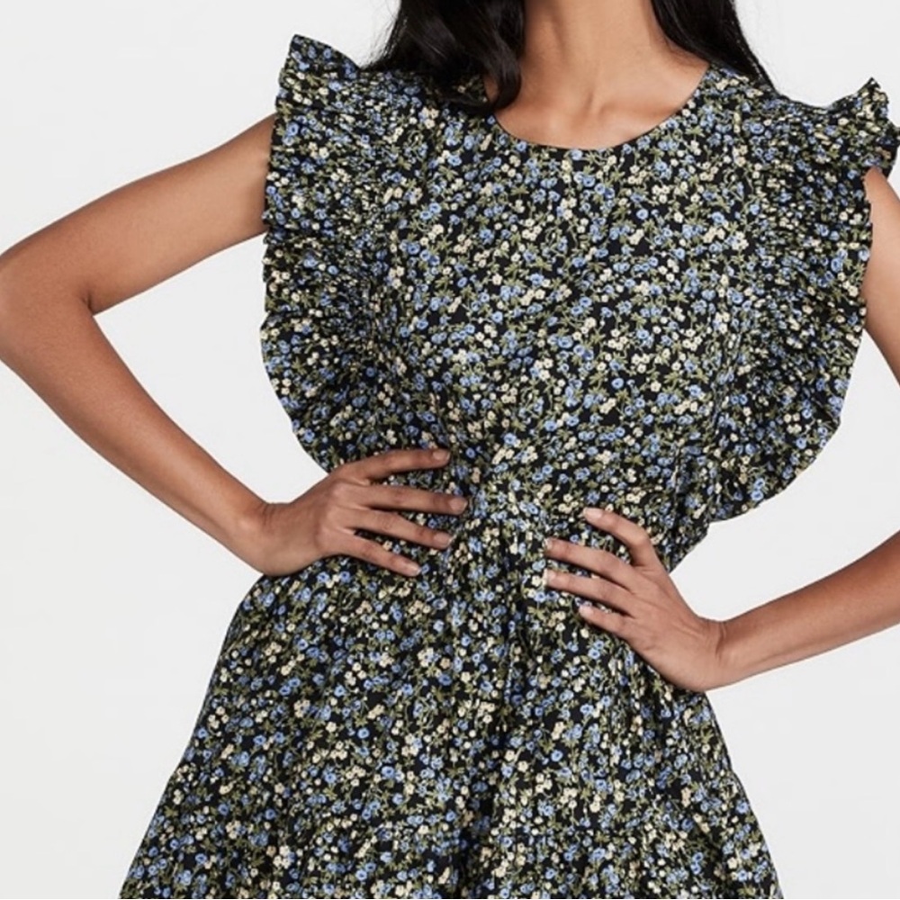 English Factory Floral Ruffle Sleeve‎ Babydoll Mini Dress Women’s Small